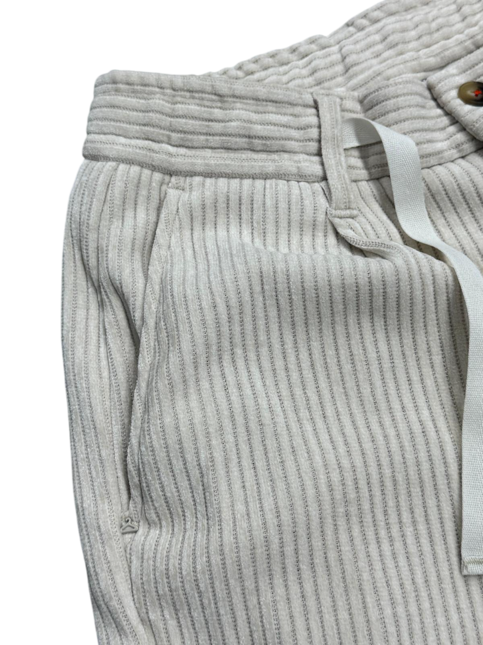 Pantalone Uomo BERNA In Velluto Polsini PANNA