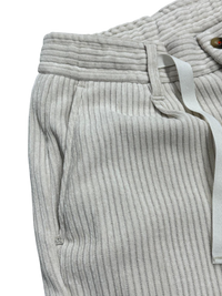 Pantalone Uomo BERNA In Velluto Polsini PANNA