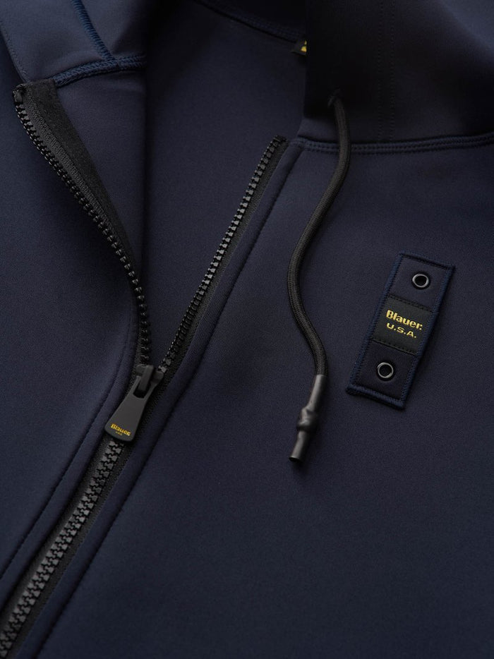 Felpa Uomo BLAUER In Neoprene Colby Blu