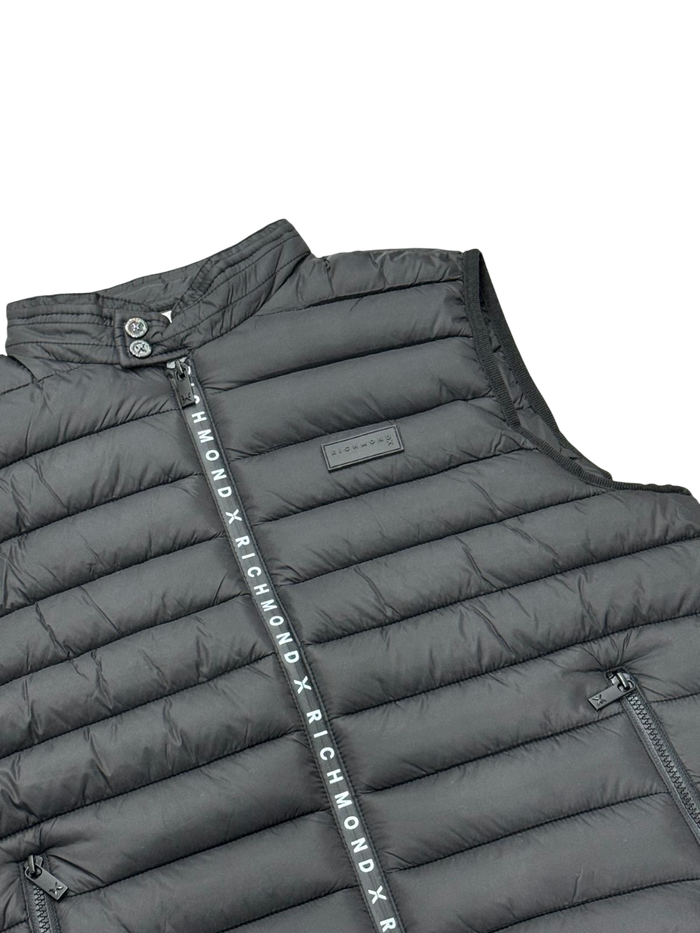 Smanicato Uomo Richmond X Gilet Zip Logo Black