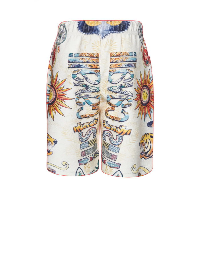 Bermuda uomo Just Cavalli con stampa jungle e lettere