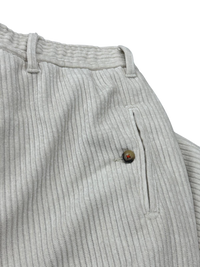 Pantalone Uomo BERNA In Velluto Polsini PANNA