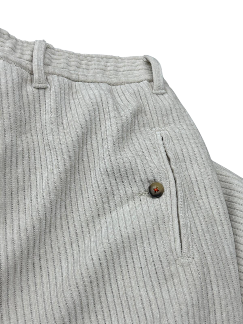 Pantalone Uomo BERNA In Velluto Polsini PANNA