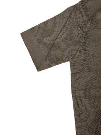 Camicia Polo Uomo BERNA in Maglia Traforata Crochet Caffè