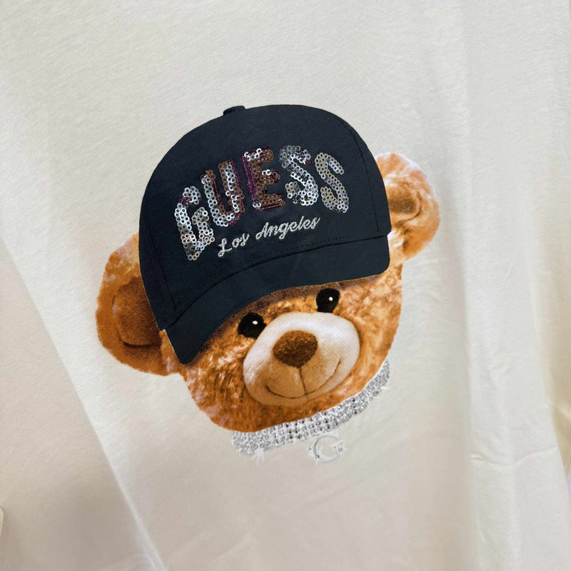 T-shirt Donna Guess Teddy Bear Hat