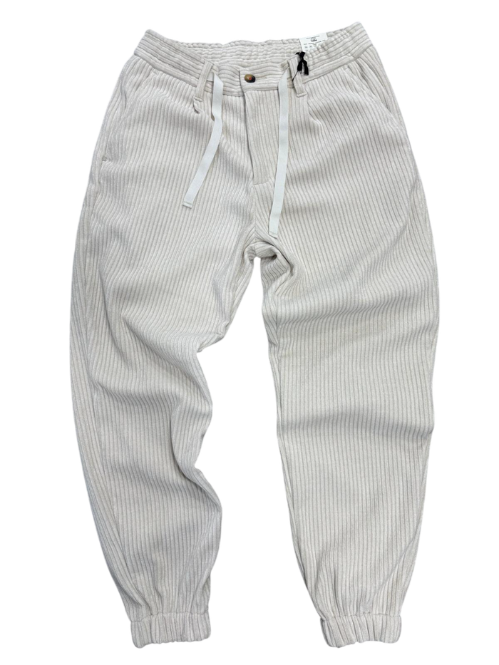Pantalone Uomo BERNA In Velluto Polsini PANNA