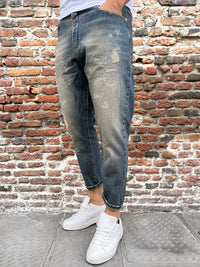 Jeans Uomo BERNA Cropped fit Rotture