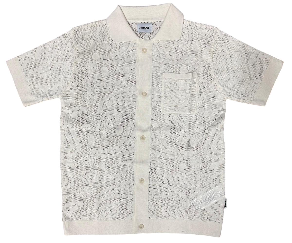 Camicia Polo Uomo BERNA in Maglia Traforata Crochet