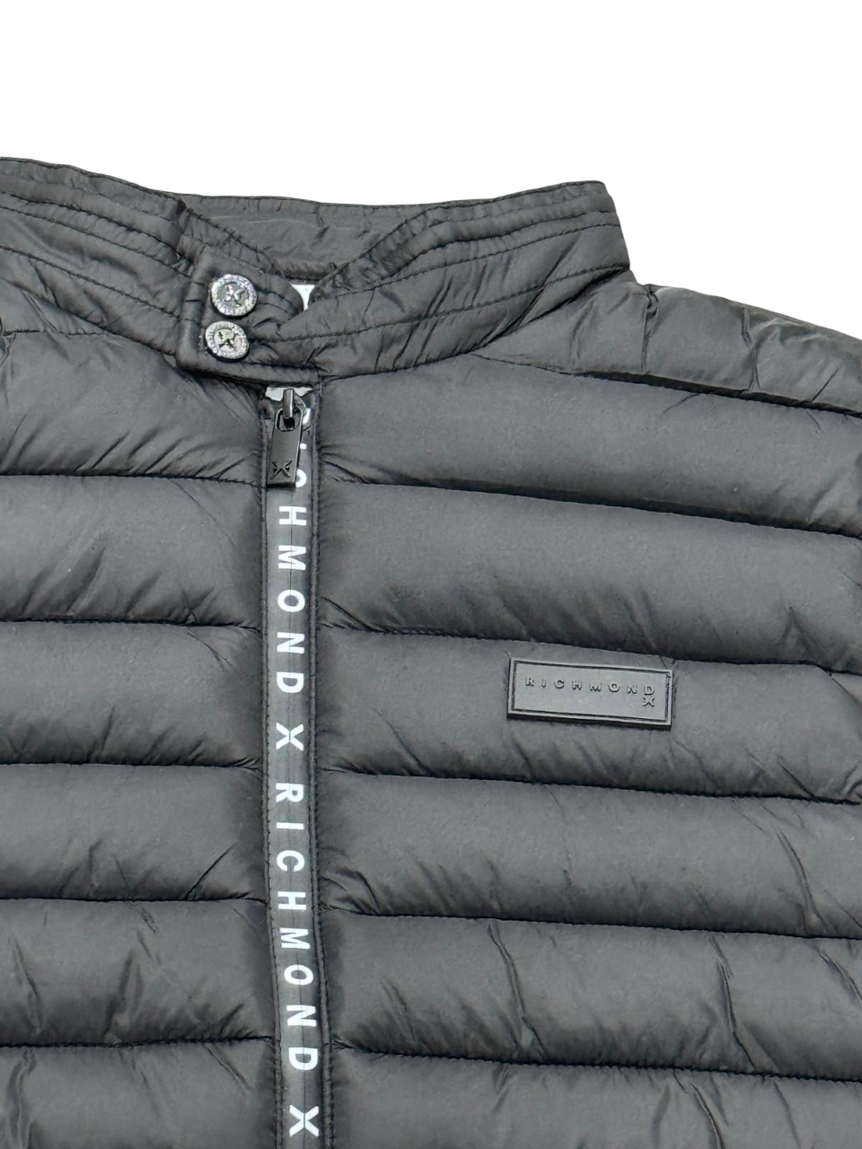 Smanicato Uomo Richmond X Gilet Zip Logo Black
