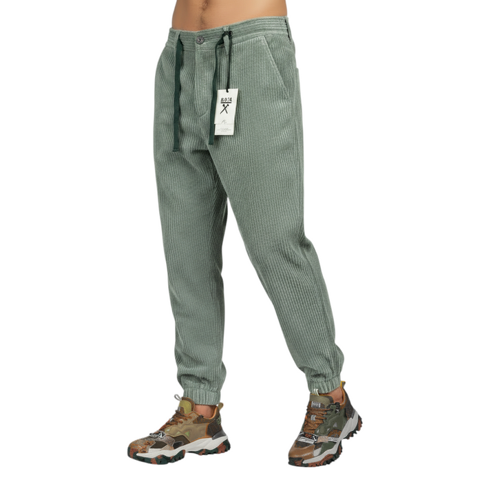 Pantalone Uomo BERNA In Velluto Polsini SALVIA