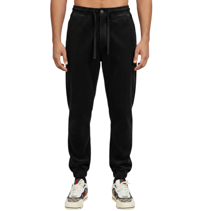 Pantalone Uomo BERNA In Velluto Polsini NERO