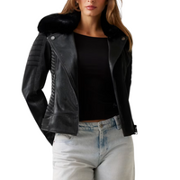 Giacca Donna GUESS in Similpelle Biker