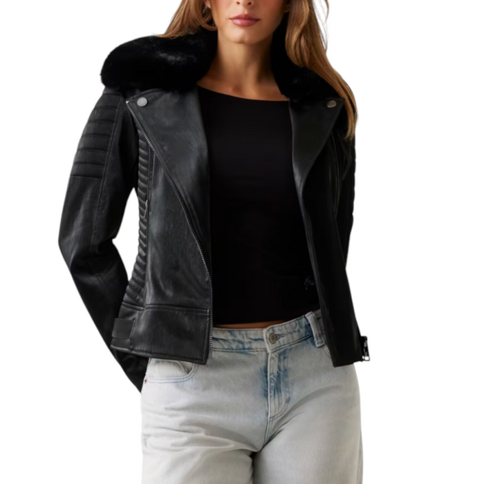 Giacca Donna GUESS in Similpelle Biker