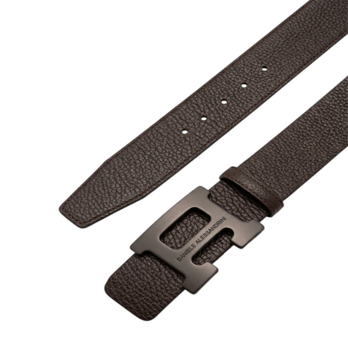 Cintura Uomo DANIELE ALESSANDRINI Double-Face Moro-Blu