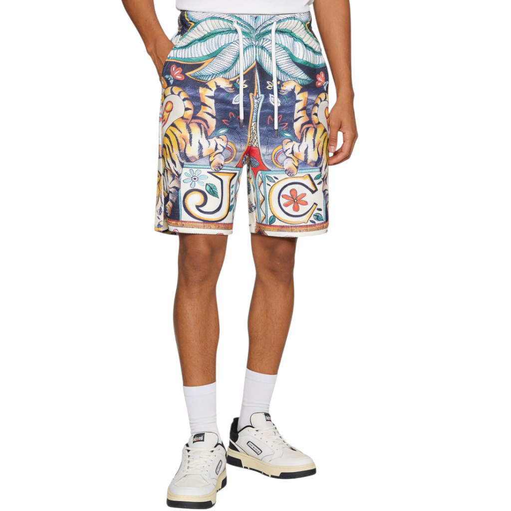 Bermuda uomo Just Cavalli con stampa jungle e lettere