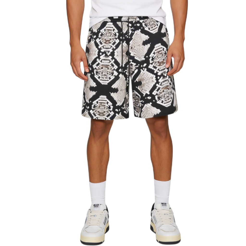 Bermuda Uomo Richmond con Stampa Snake all over