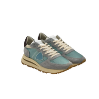 Scarpe Uomo Philippe Model Tropez Haute Tela Camoscio