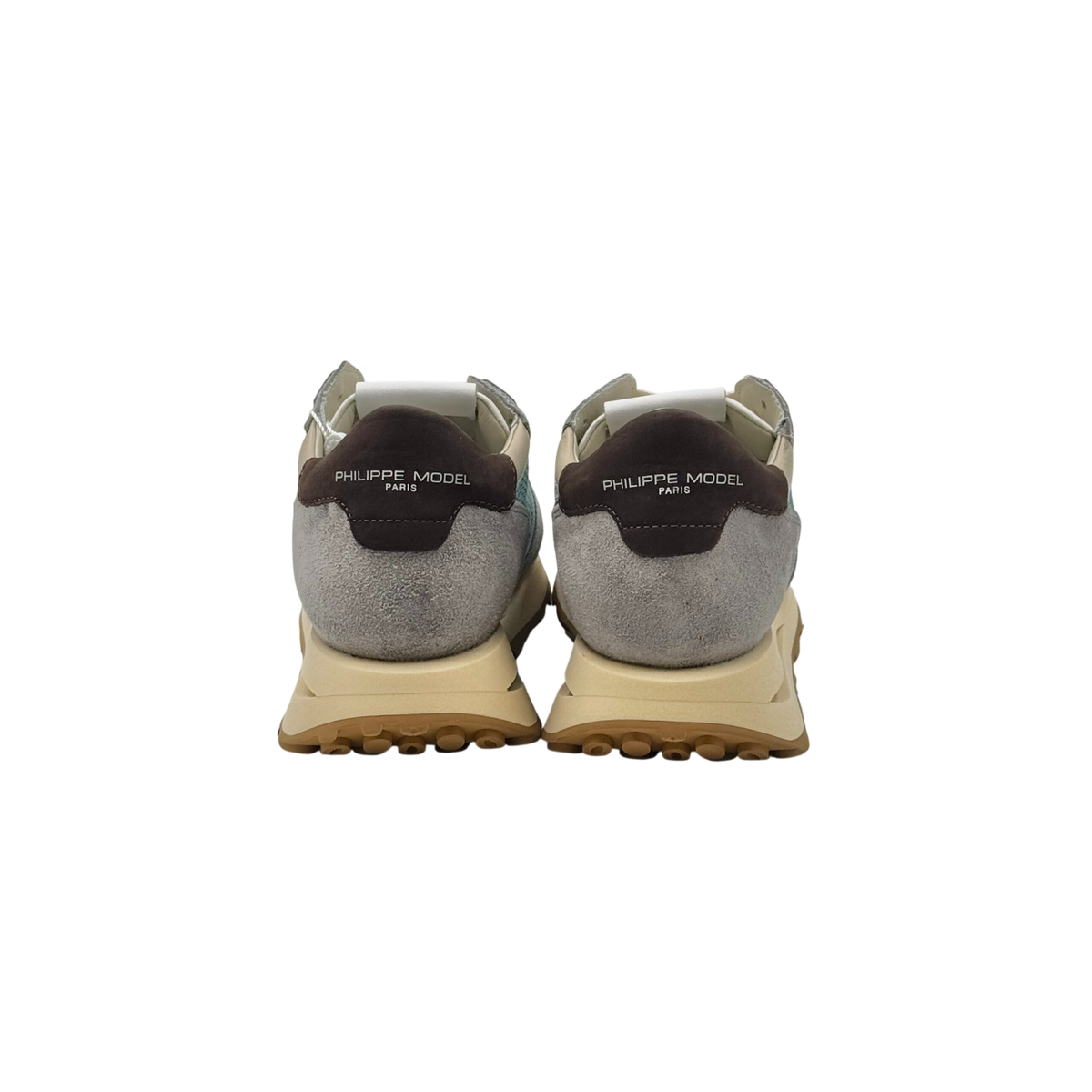 Scarpe Uomo Philippe Model Tropez Haute Tela Camoscio