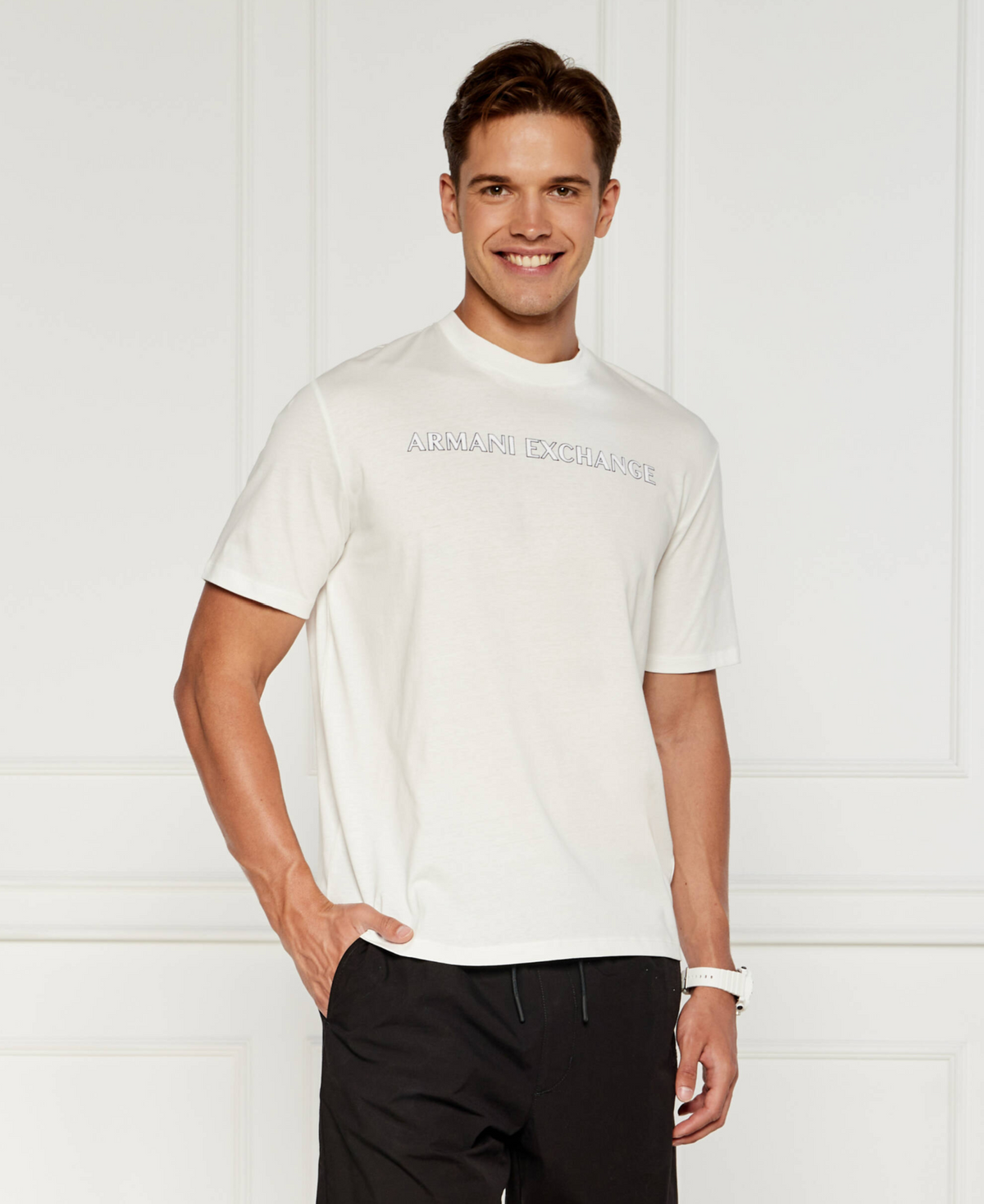 T-shirt Uomo ARMANI EXCHANGE logo raso