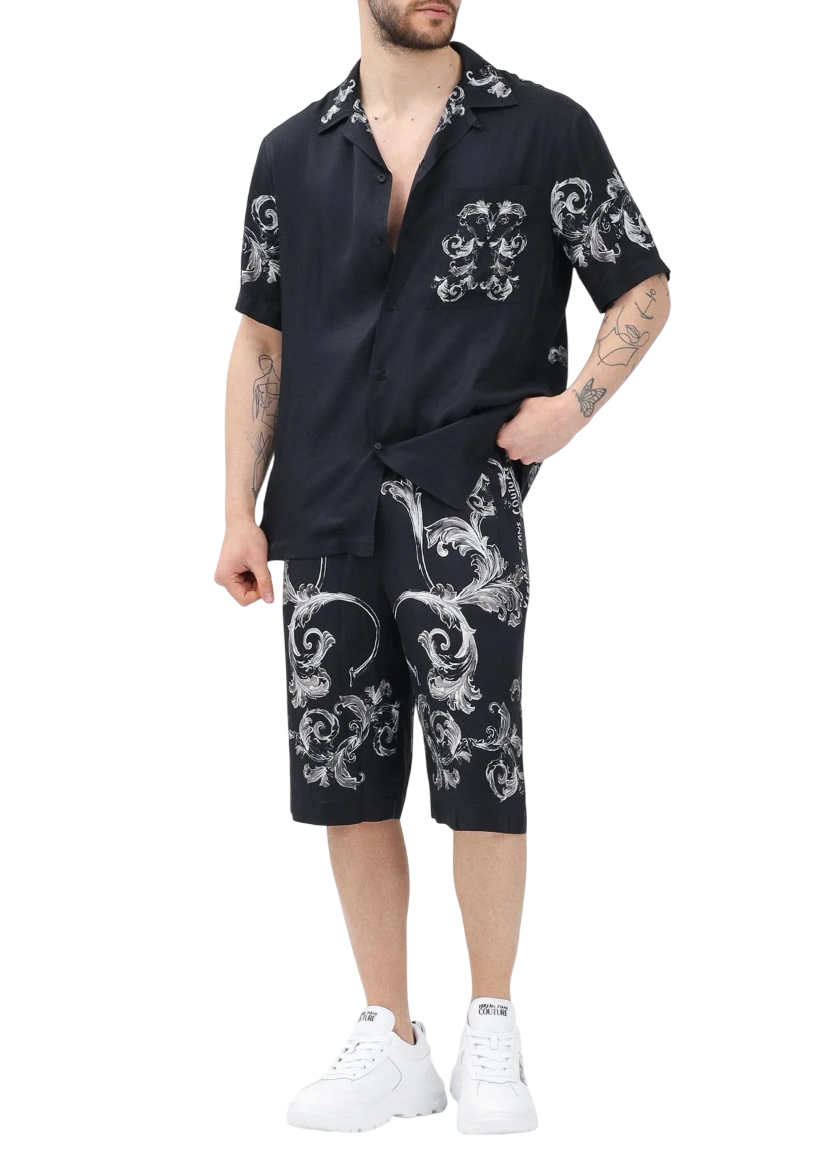 Camicia Uomo VERSACE JEANS COUTURE Fantasia Barocco Outline