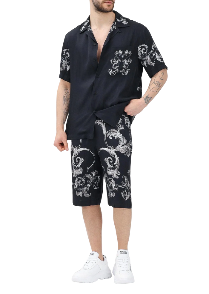 Camicia Uomo VERSACE JEANS COUTURE Fantasia Barocco Outline