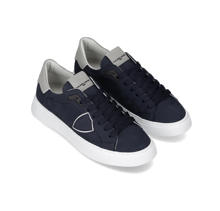 Scarpe Uomo Philippe Model Temple Nabuk Blu
