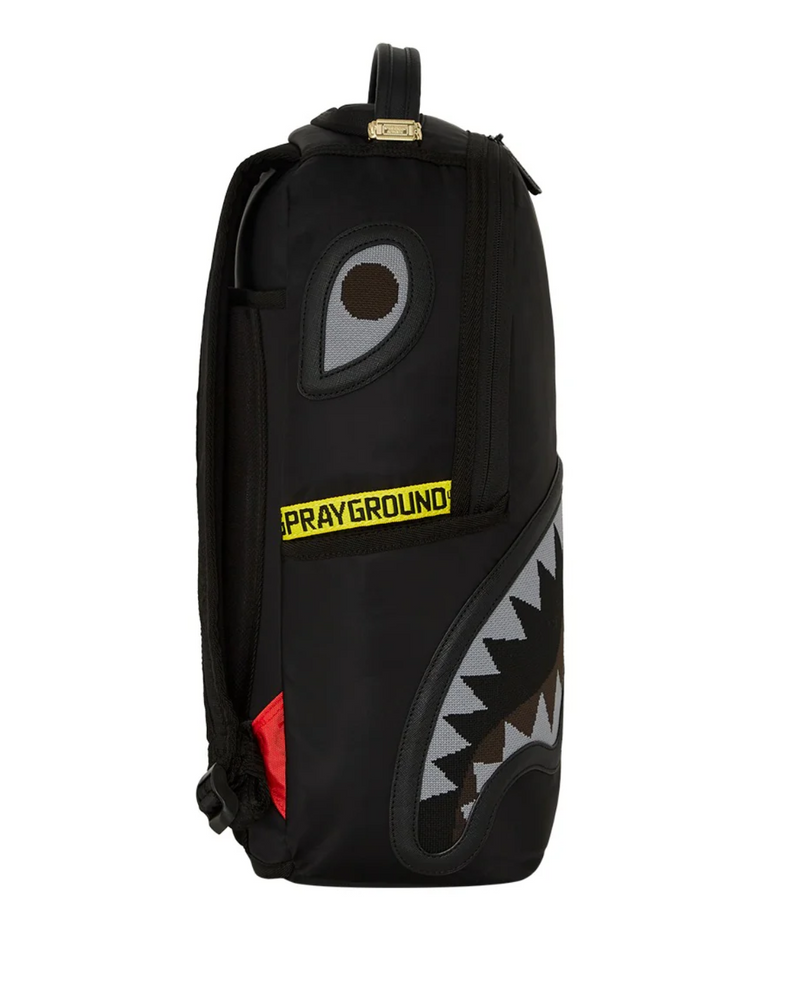 Zaino SPRAYGROUND SHARK CENTRAL YELLOW TAPE DLX SATIN BACKPACK Unisex