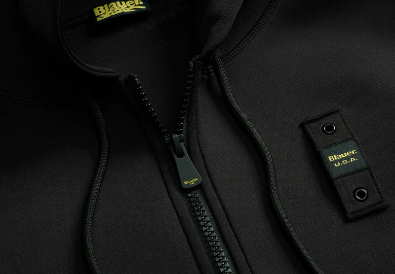 Felpa Uomo BLAUER In Neoprene Colby Nero