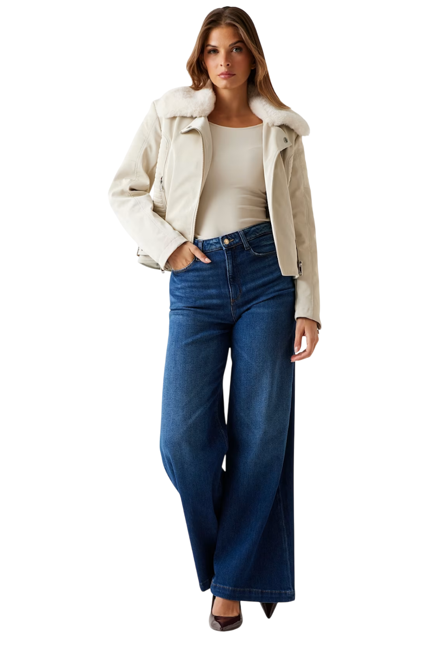 Giacca Donna GUESS in Similpelle Biker