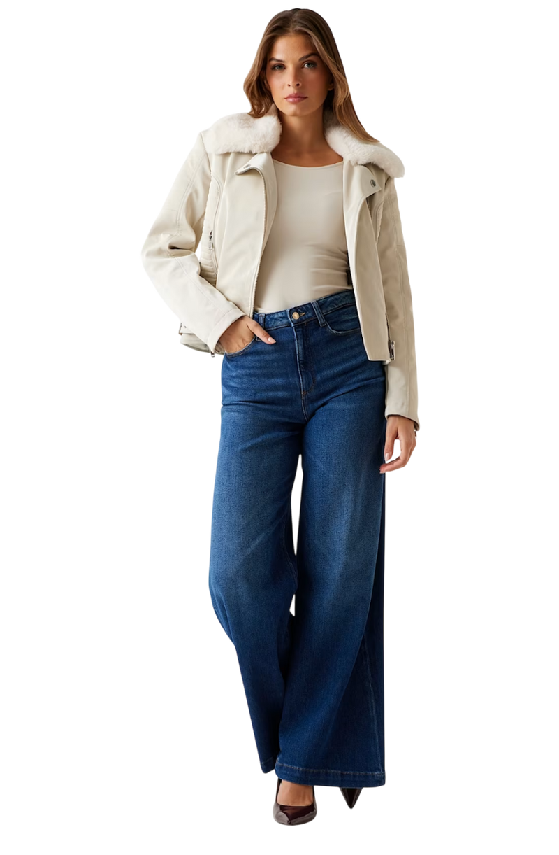 Giacca Donna GUESS in Similpelle Biker