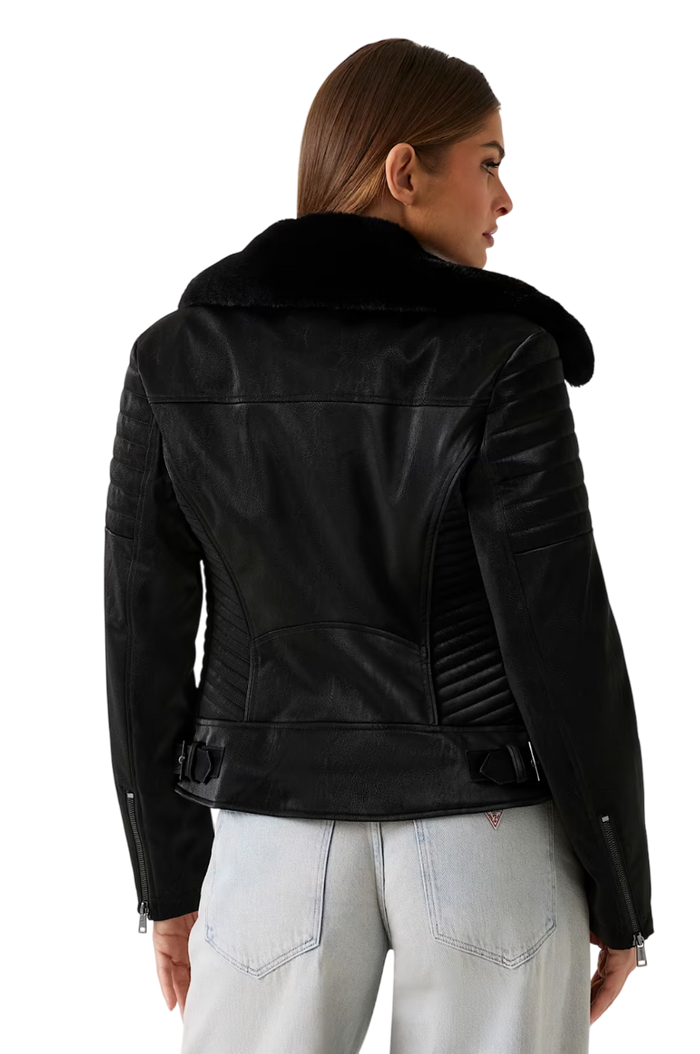 Giacca Donna GUESS in Similpelle Biker