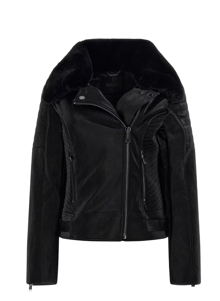 Giacca Donna GUESS in Similpelle Biker