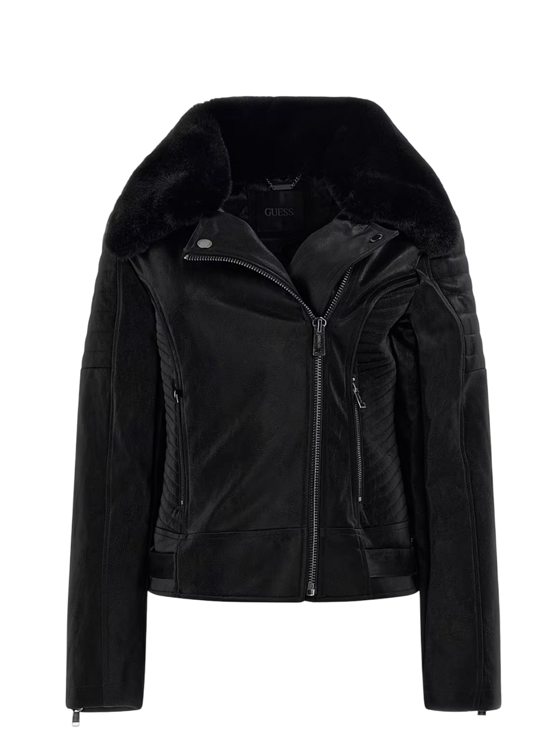 Giacca Donna GUESS in Similpelle Biker