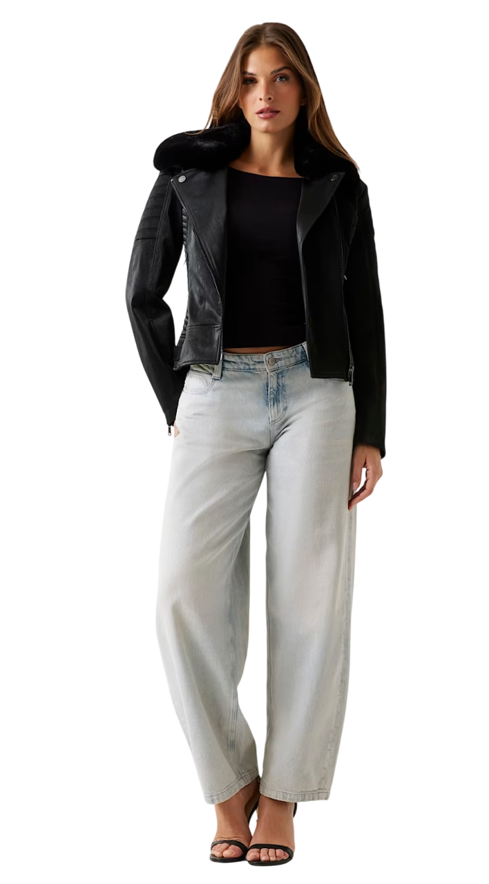 Giacca Donna GUESS in Similpelle Biker
