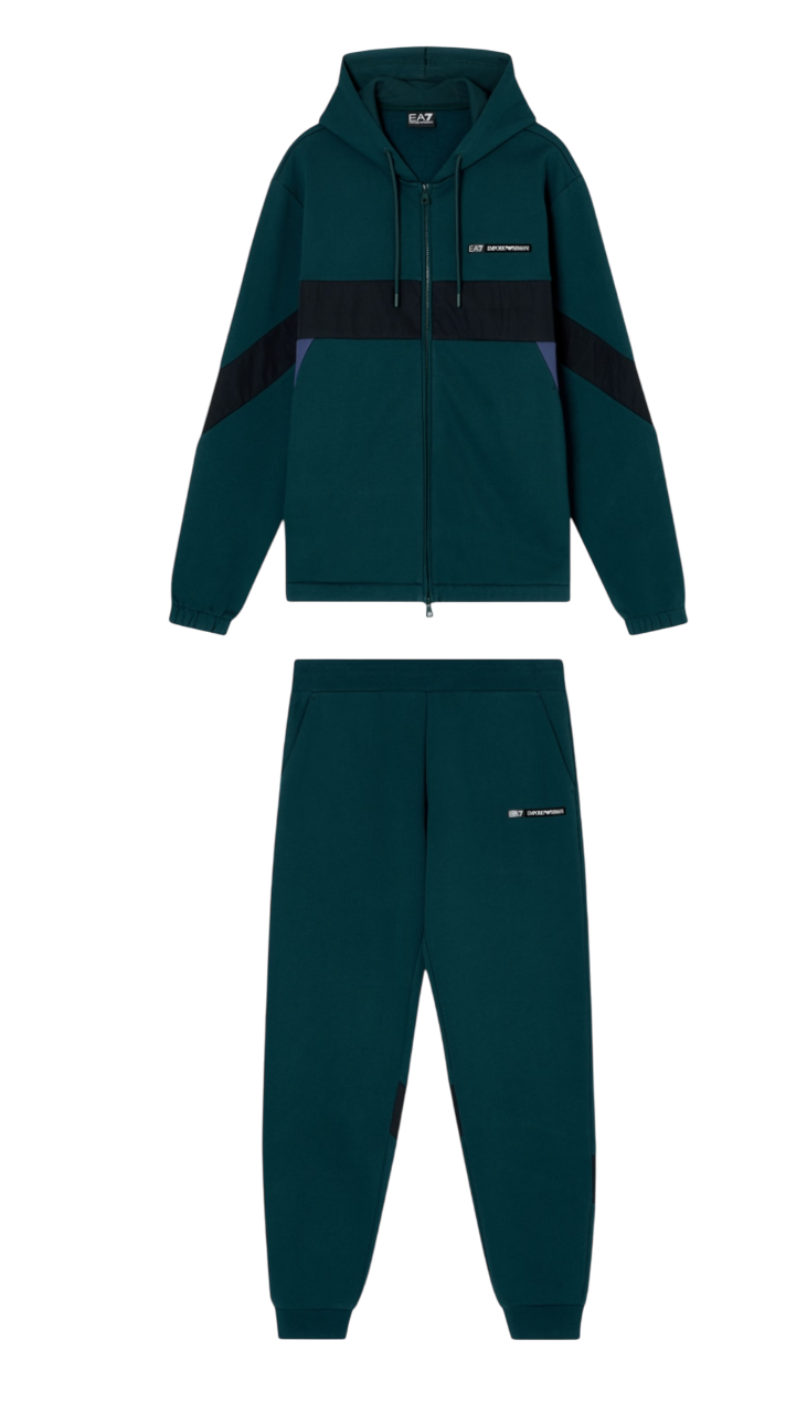 Tuta Uomo EA7 Emporio Armani Athletic Colour Block Misto Cotone