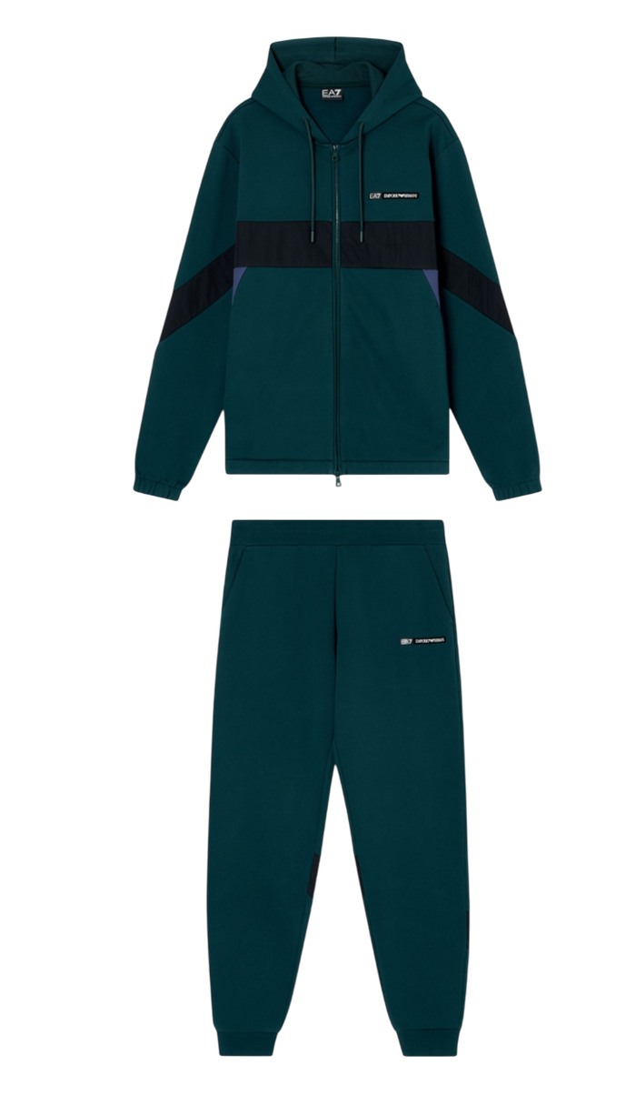 Tuta Uomo EA7 Emporio Armani Athletic Colour Block Misto Cotone