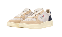 Scarpe Uomo Autry Medalist Low Tricolor Suede Space/White/Sand
