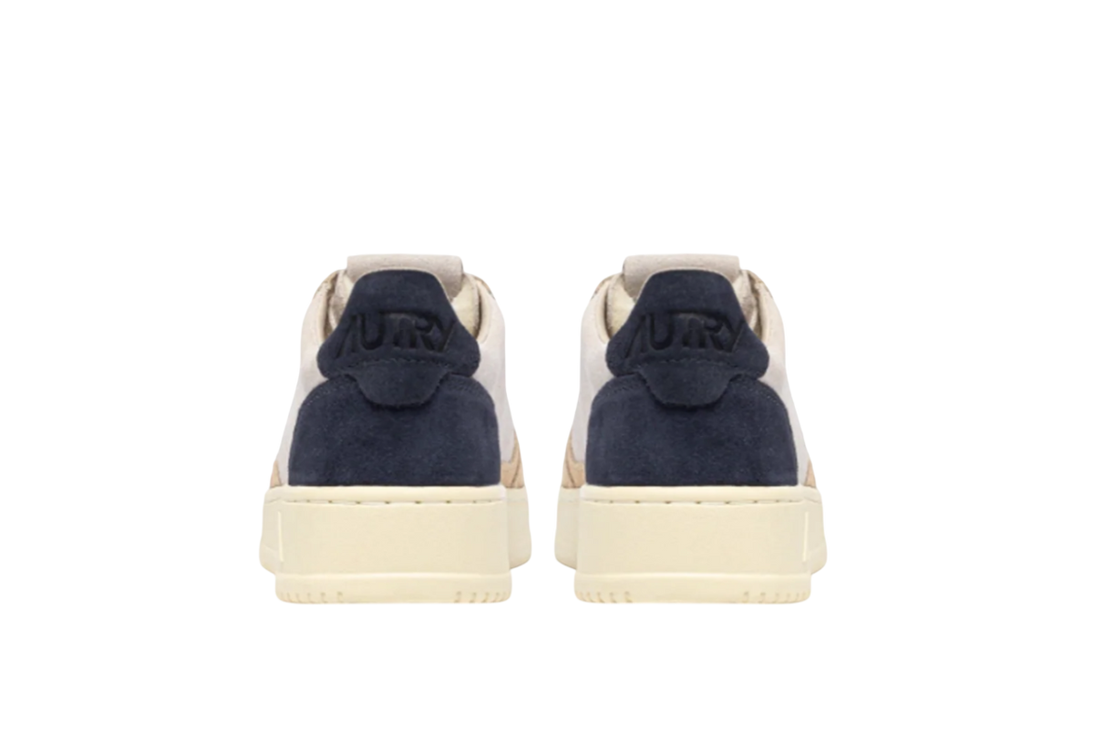 Scarpe Uomo Autry Medalist Low Tricolor Suede Space/White/Sand