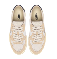 Scarpe Uomo Autry Medalist Low Tricolor Suede Space/White/Sand