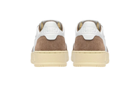 Scarpe Uomo Autry Medalist Low Pelle Bianca Suede Antilope