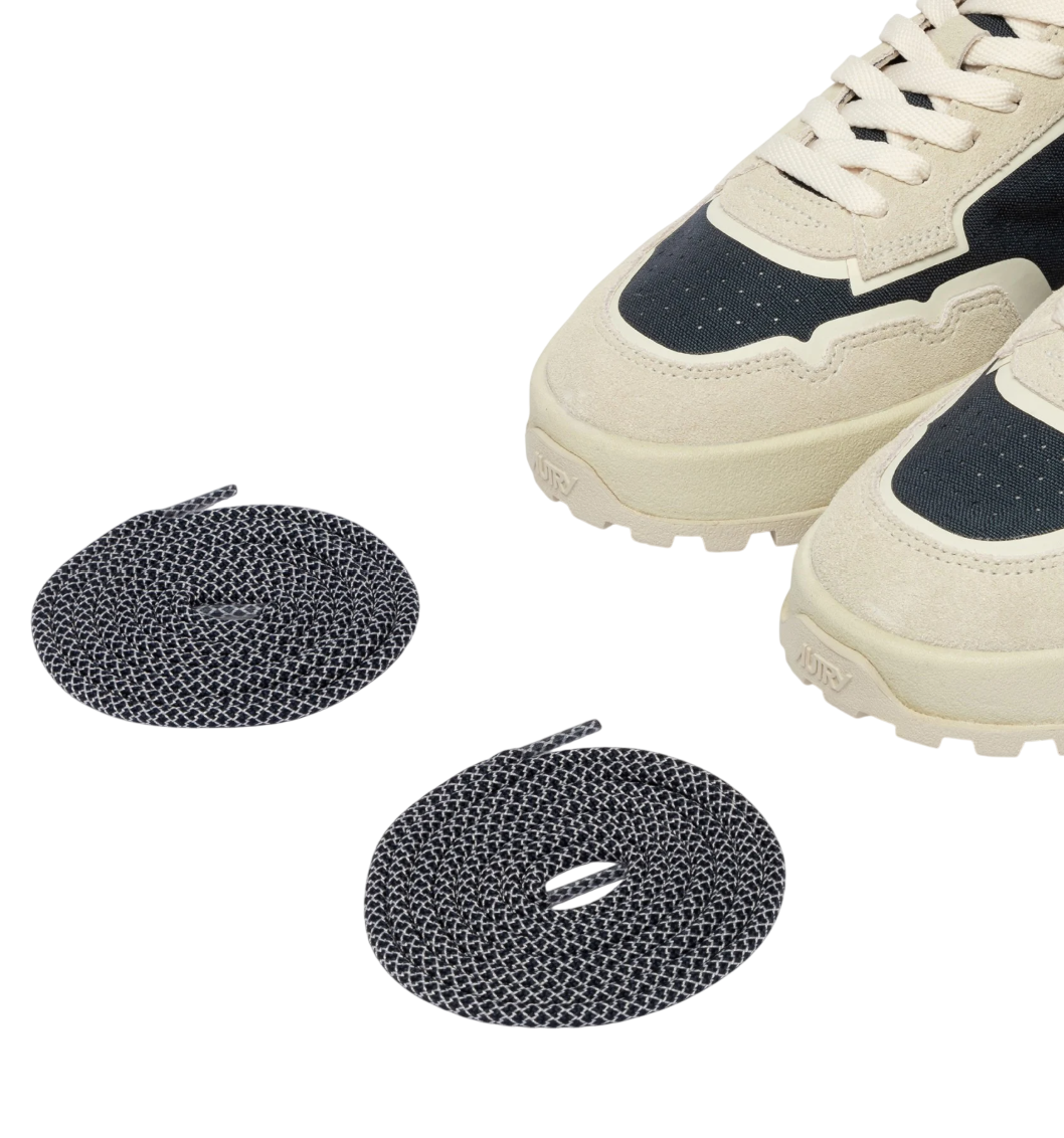 Scarpe Uomo Autry Wildpace Low In Cordura e Suede Bianco e Space Blu
