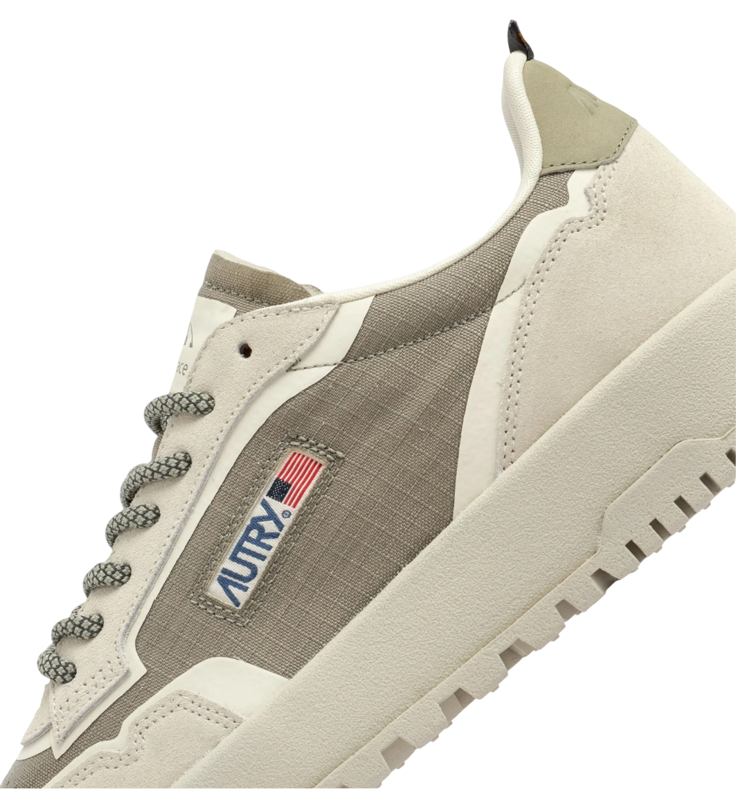 Scarpe Uomo Autry Wildpace Low In Cordura e Suede Elmond e Bianco