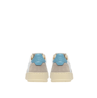 Scarpe Uomo Autry Medalist Low Pelle Bianca e Forget Me Not