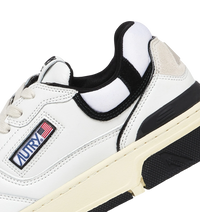 Scarpe Uomo Autry CLC Low in Pelle Bianca e Suede Nera