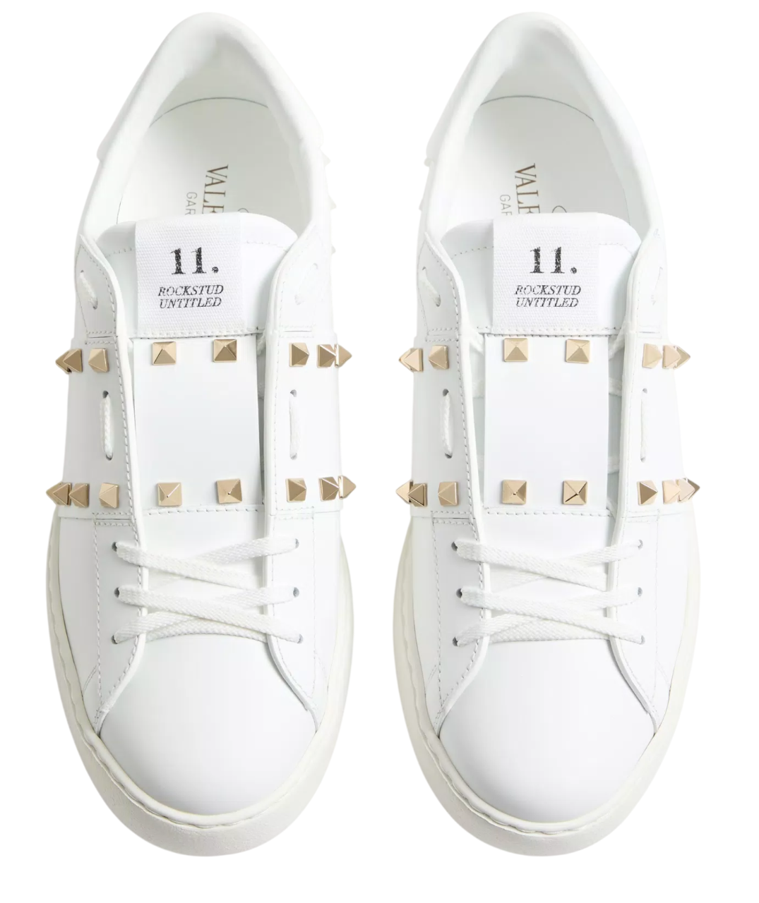 Scarpe Uomo VALENTINO GARAVANI Bianco Rockstud Untitled Pelle di Vitello