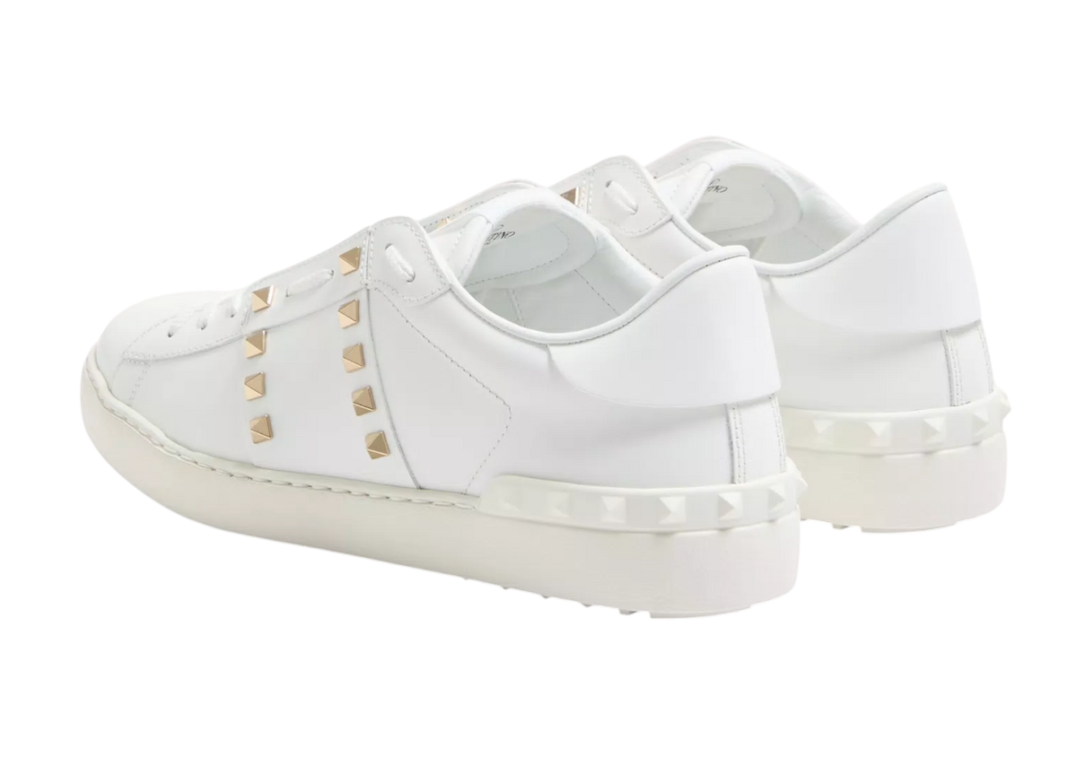 Scarpe Uomo VALENTINO GARAVANI Bianco Rockstud Untitled Pelle di Vitello