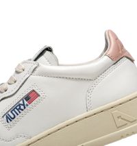 Scarpe Donna Autry MEDALIST LOW IN PELLE BIANCA E ROSA