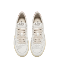 Scarpe Donna Autry MEDALIST LOW IN PELLE BIANCA E ROSA