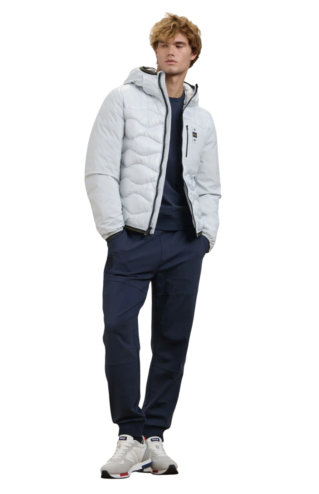 Giubbotto Uomo BLAUER Doppio Tessuto ALBERT Bianco