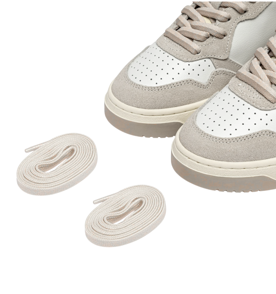 Scarpe uomo AUTRY MEDALIST LOW IN PELLE E SUEDE FEATHER GRAY E LAMB